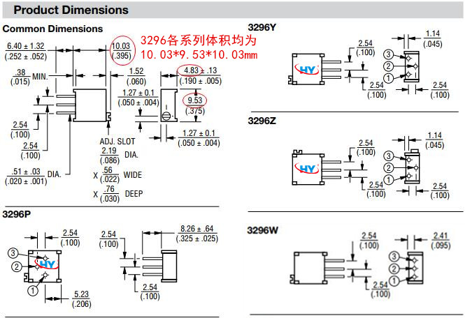 3296重要规格